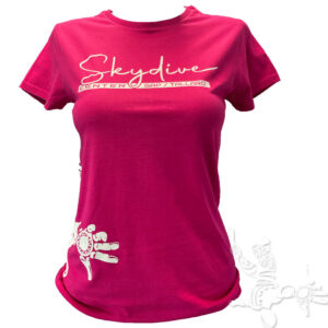 tee shirt femme parachutisme skc pink