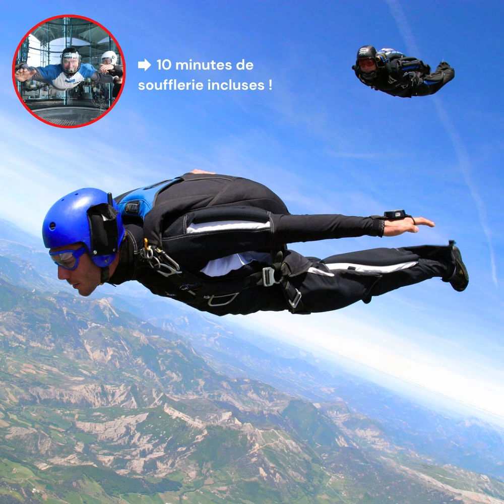 10 minutes de soufflerie incluses avec la formation pac
