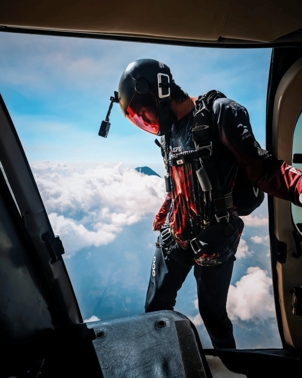 Saut en helicoptere